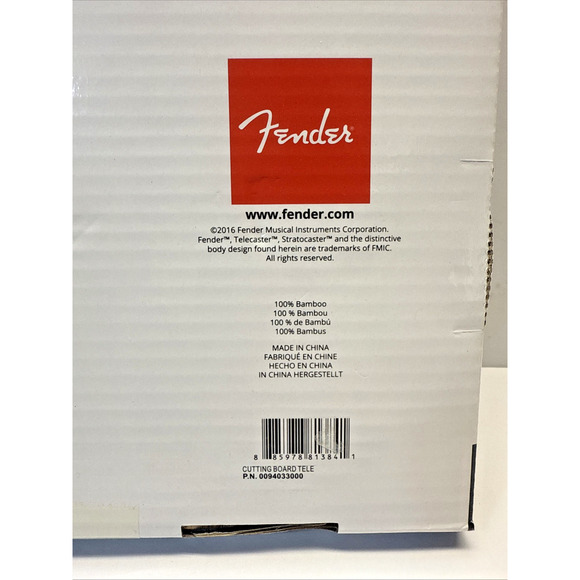 Fender Telecaster Bamboo Cutting Board For Serious Chops New in Box - Picture 4 of 4